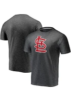 St Louis Cardinals Grey Wordmark Logo Space Dye Short Sleeve T Shirt