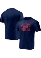 St Louis Cardinals Navy Blue Wordmark Space Dye Short Sleeve T Shirt
