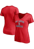 St Louis Cardinals Womens Red Essential Short Sleeve T-Shirt