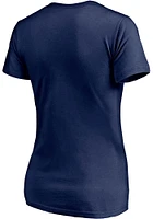 Cleveland Guardians Womens Navy Blue Essential Short Sleeve T-Shirt