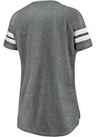 Kansas City Royals Womens Charcoal Notch Short Sleeve T-Shirt
