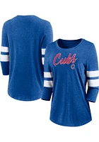 Chicago Cubs Womens Blue Knit LS Tee