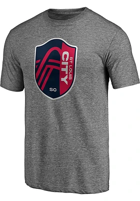 St Louis City SC Grey Shield Short Sleeve Fashion T Shirt
