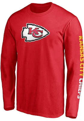 Kansas City Chiefs Red Front Runner Long Sleeve T Shirt