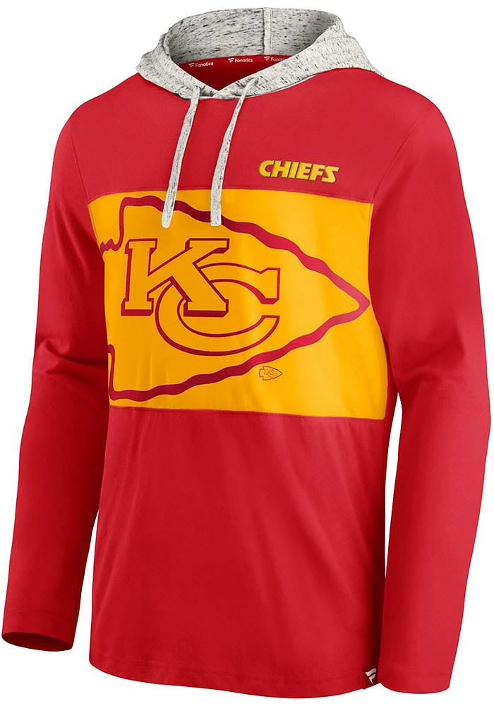 Kansas City Chiefs Mens Red Block Party Bi-Blend LW Fashion Hood