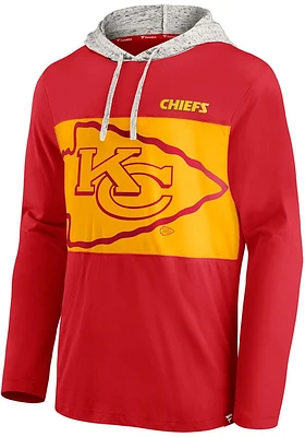 Kansas City Chiefs Mens Red Block Party Bi-Blend LW Fashion Hood