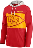 Kansas City Chiefs Mens Red Block Party Bi-Blend LW Fashion Hood