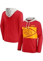 Kansas City Chiefs Mens Red Block Party Bi-Blend LW Fashion Hood
