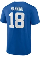 Peyton Manning Indianapolis Colts Blue Hall Of Fame NN Short Sleeve Player T Shirt