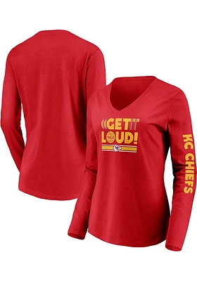 Kansas City Chiefs Womens Red Hometown LS Tee