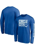 Indianapolis Colts Blue FACEMASK Long Sleeve T Shirt