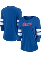 Philadelphia 76ers Womens Blue Knit LS Tee