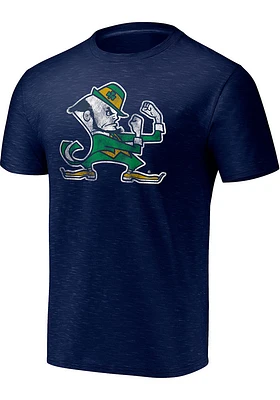 Notre Dame Fighting Irish Navy Blue Dual Blend Short Sleeve Fashion T Shirt