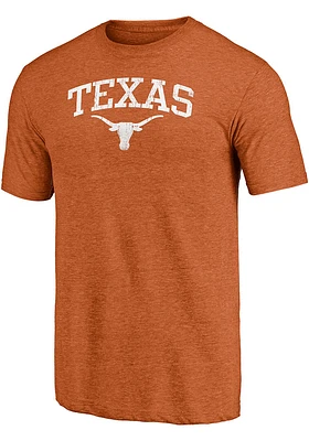 Texas Longhorns Burnt Orange Arch Mascot Triblend Short Sleeve Fashion T Shirt