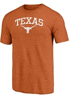 Texas Longhorns Burnt Orange Arch Mascot Triblend Short Sleeve Fashion T Shirt