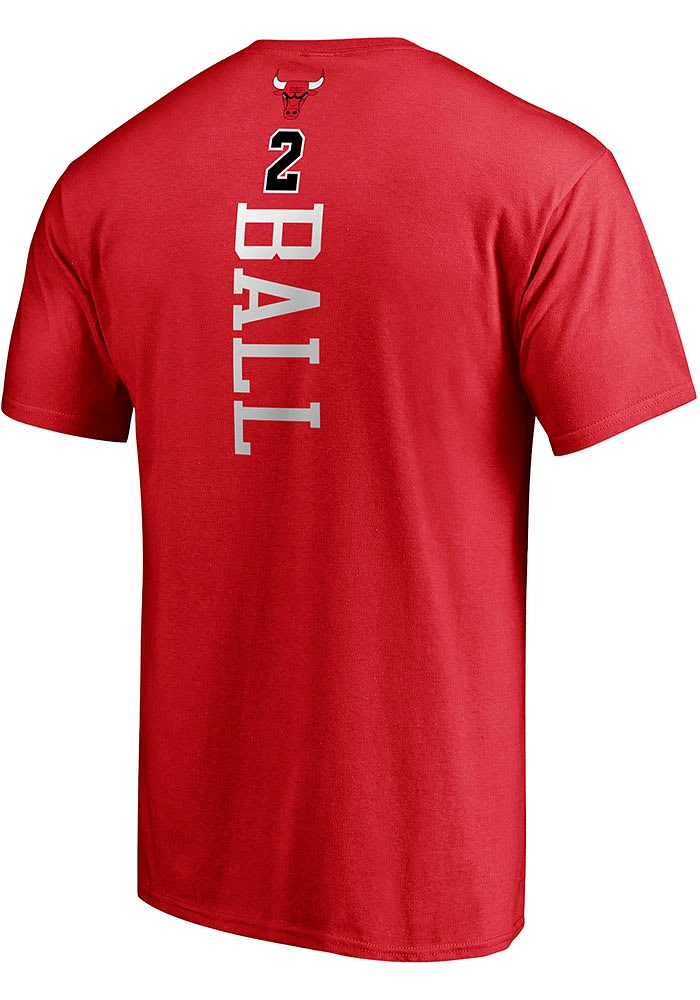 Lonzo Ball Chicago Bulls Red Playmaker Short Sleeve Player T Shirt