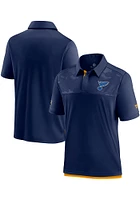 St Louis Blues Mens Navy Blue AP Locker Room Polo Short Sleeve