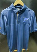 St Louis Blues Mens Navy Blue AP Locker Room Polo Short Sleeve