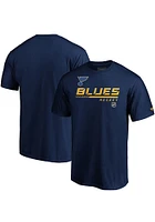 St Louis Blues Navy Blue Chest Logo Pro Prime Short Sleeve T Shirt