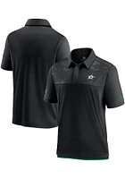 Dallas Stars Mens Black AP Locker Room Polo Short Sleeve