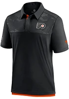 Philadelphia Flyers Mens Black AP Locker Room Polo Short Sleeve