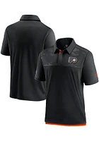 Philadelphia Flyers Mens Black AP Locker Room Polo Short Sleeve