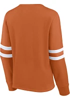 Texas Longhorns Womens Burnt Orange Block Party Fleece Crew Sweatshirt