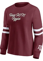 Texas A&M Aggies Womens Maroon Block Party Fleece Crew Sweatshirt