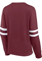 Texas A&M Aggies Womens Maroon Block Party Fleece Crew Sweatshirt