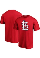 St Louis Cardinals Red Team Logo Short Sleeve T Shirt