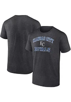 Kansas City Royals Charcoal Heart And Soul Short Sleeve T Shirt