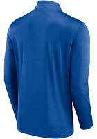 Kansas City Royals Mens Blue Team Poly QZ Long Sleeve Qtr Zip Pullover