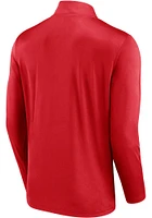 St Louis Cardinals Mens Red Team Poly QZ Long Sleeve Qtr Zip Pullover