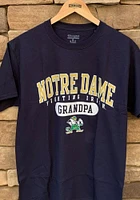 Notre Dame Fighting Irish Navy Blue Grandpa Short Sleeve T Shirt