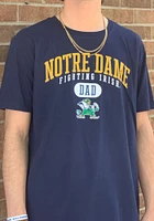 Notre Dame Fighting Irish Navy Blue Dad Short Sleeve T Shirt