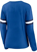 Dallas Mavericks Womens Blue Block Party LS Tee