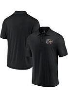 Philadelphia Flyers Mens Black Team Poly Polo Short Sleeve