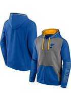 St Louis Blues Mens Blue Blocked Cotton FZ Long Sleeve Full Zip Jacket