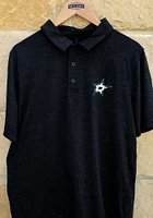Dallas Stars Mens Black Core Striated Short Sleeve Polo