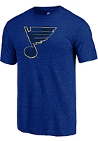 St Louis Blues Blue Core Triblend Short Sleeve Fashion T Shirt