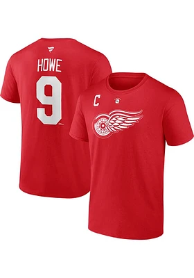 Gordie Howe Detroit Red Wings Authentic Stack Short Sleeve Player T Shirt