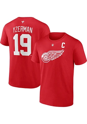 Steve Yzerman Detroit Red Wings Authentic Stack Short Sleeve Player T Shirt