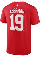 Steve Yzerman Detroit Red Wings Authentic Stack Short Sleeve Player T Shirt