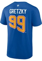 Wayne Gretzky St Louis Blues Blue Authentic Stack Short Sleeve Player T Shirt