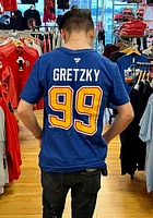 Wayne Gretzky St Louis Blues Blue Authentic Stack Short Sleeve Player T Shirt