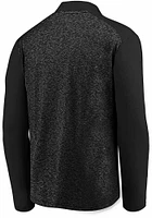 New Orleans Saints Mens Black Iconic Clutch Long Sleeve Qtr Zip Pullover