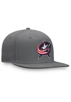 Columbus Blue Jackets Mens Charcoal Core Fitted Hat