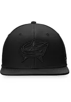 Columbus Blue Jackets Mens Black Tonal Core Fitted Hat