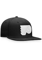 Philadelphia Flyers Mens Black White Logo Core Fitted Hat