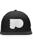 Philadelphia Flyers Mens Black White Logo Core Fitted Hat